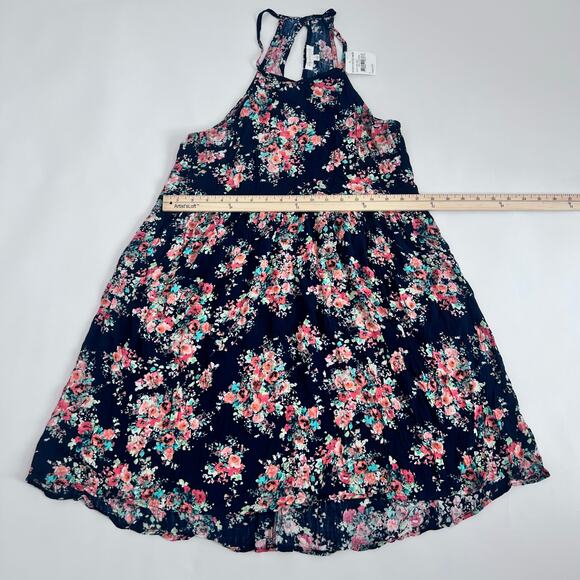 SOCIALITE WOMENS FLORAL PRINT HALTER DRESS FLORAL FLOWY NWT SIZE LARGE - Picture 10 of 12